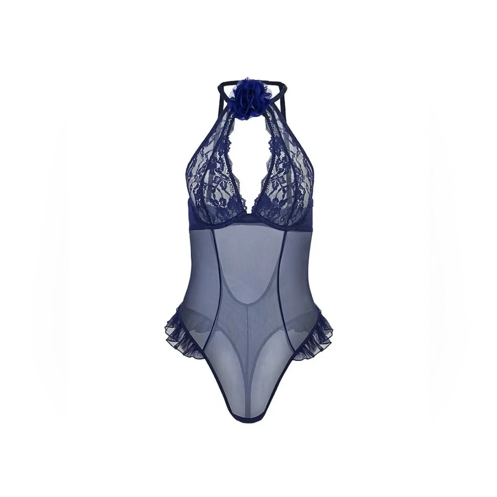 Victoria’s Secret x Adore Me Women’s Small Toni Teddy Medieval Blue- NWT
